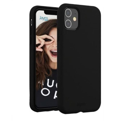 Coque Jaym Premium Silicone et Microfibre iPhone 15 (Compatible Magsafe) noir - Coque