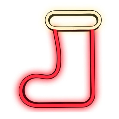 Neon lumineux chaussette de noël usb-a - Lampe