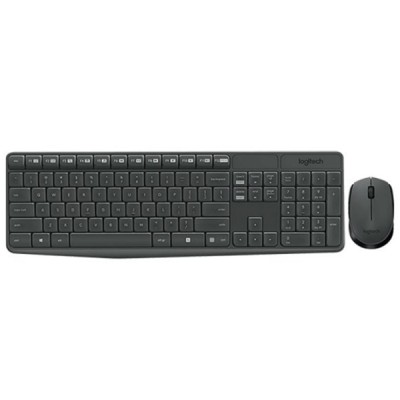 Clavier et souris sans fil MK235 Logitech noir - Multimedia