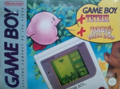 Console Game Boy et Tetris et Kirby's Pinball Land en boîte - Game Boy