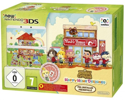 Console New Nintendo 3DS + Animal Crossing Happy Home Designer en boîte - 3DS