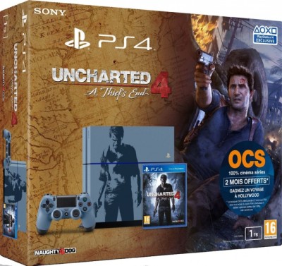 Console Playstation 4 (1 To) - Edition Limitée Uncharted 4 (En Boite) - Playstation 4 