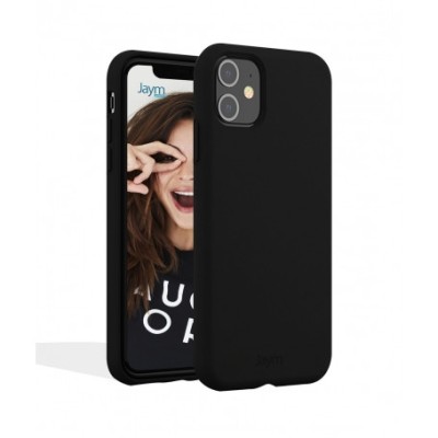 Coque Jaym Premium Silicone et Microfibre iPhone 14 Pro (Compatible Magsafe) Noir - Accessoires