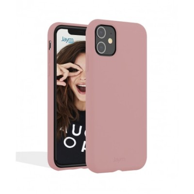 Coque Jaym Premium Silicone et Microfibre iPhone 13 Pro (Compatible Magsafe) Rose Sable - Accessoires