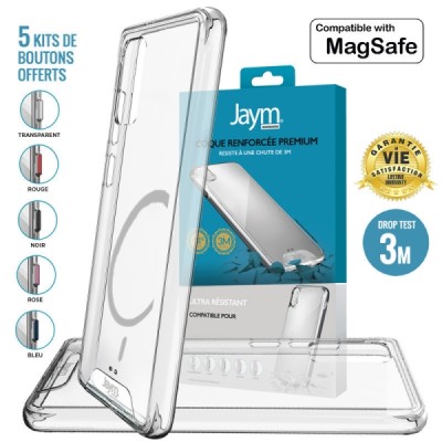 Coque souple renforcée drop-test 3m compatible magsafe iPhone 15 Pro Jaym - Multimedia