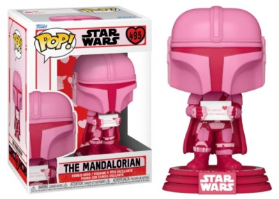 Figurine Pop Valentines Mandalorian Star Wars N° 495 - Figurine