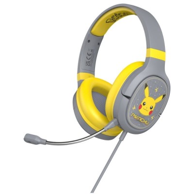 Casque Gaming Pokémon Pikachu Pro G1 Gris/Jaune - Multimedia