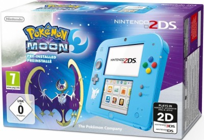 Console Nintendo 2DS Bleue - Edition Pokemon Lune (sans jeu) - En Boîte - 3DS