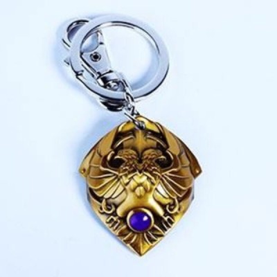 Porte-clés métal Warhammer 40K, modèle Custodian Shoulder Plate. - porte cle