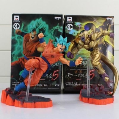 Figurines Son Goku Super Saiyan Blue  & Golden Freeza - Dragon Ball Z Résurrection F SCultures - Figurine