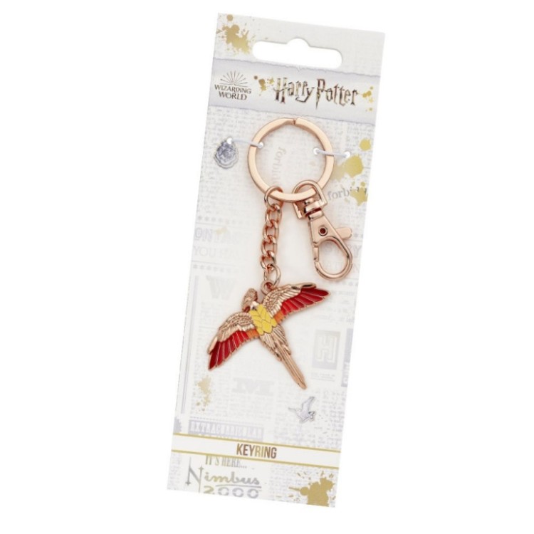 porte cles metallique harry potter fumseck le phenix multicolore