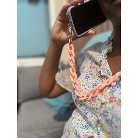 tour de cou fashion rose poudre mat avec attache universelle 120m jaym (1)